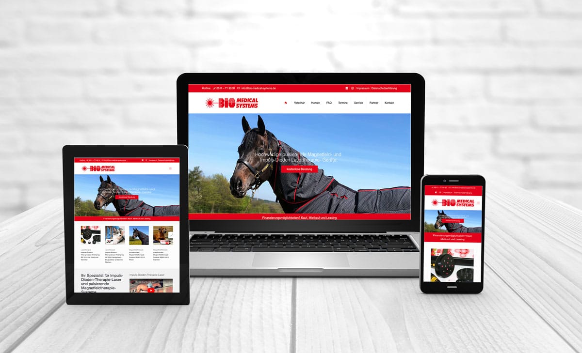 Professionelles Webdesign, Referenzen Bio-Medical-Systems