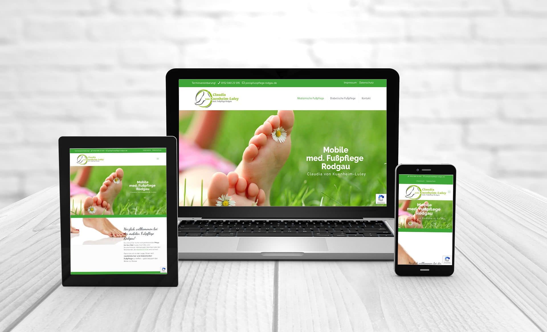 Professionelles Webdesign, Referenzen Fusspflege-Rodgau