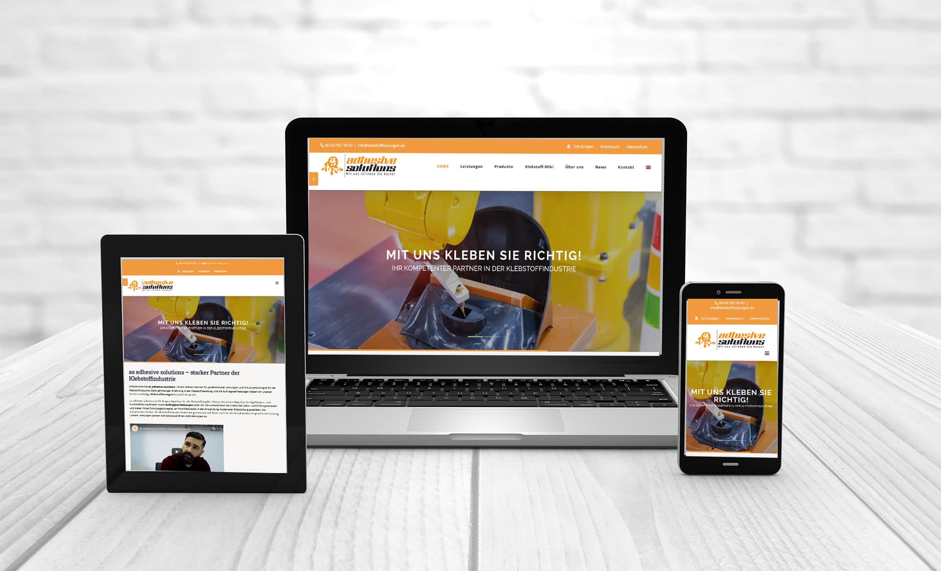 Professionelles Webdesign, Referenzen Klebstofflösung