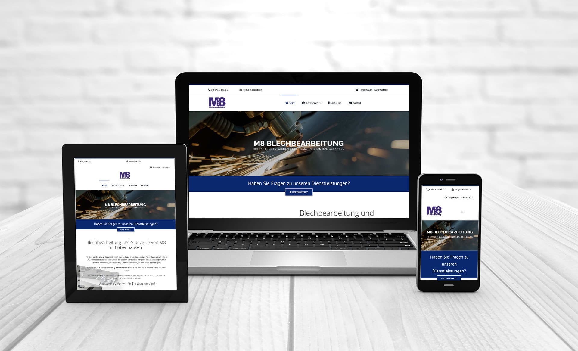 Professional web design M8 sheet metal processing