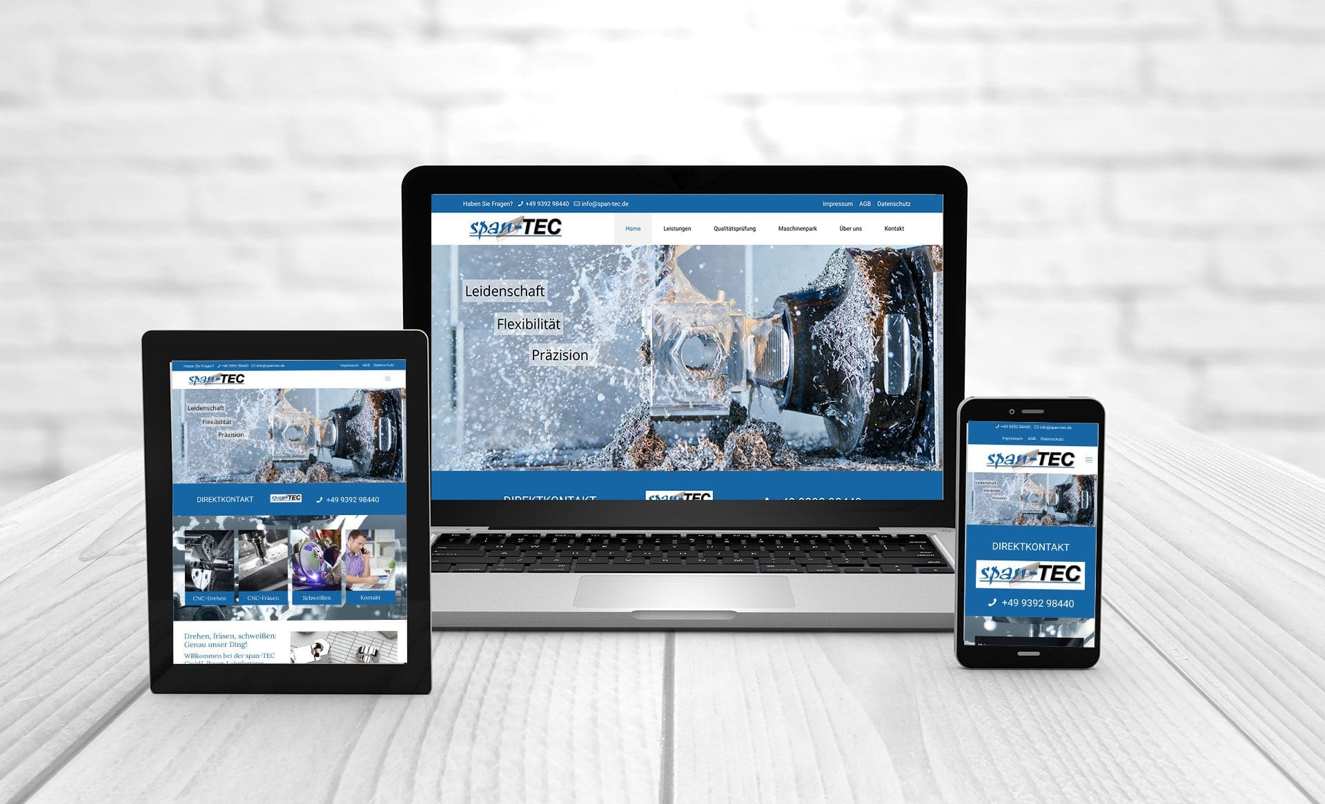 Professionelles Webdesign, Referenzen Span-Tec