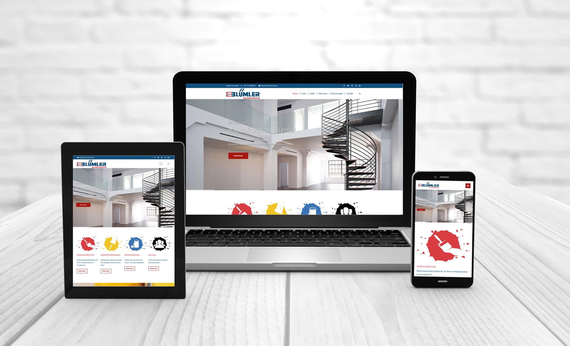 Professionelles Webdesign, Baudekoration R. + H. Blümler