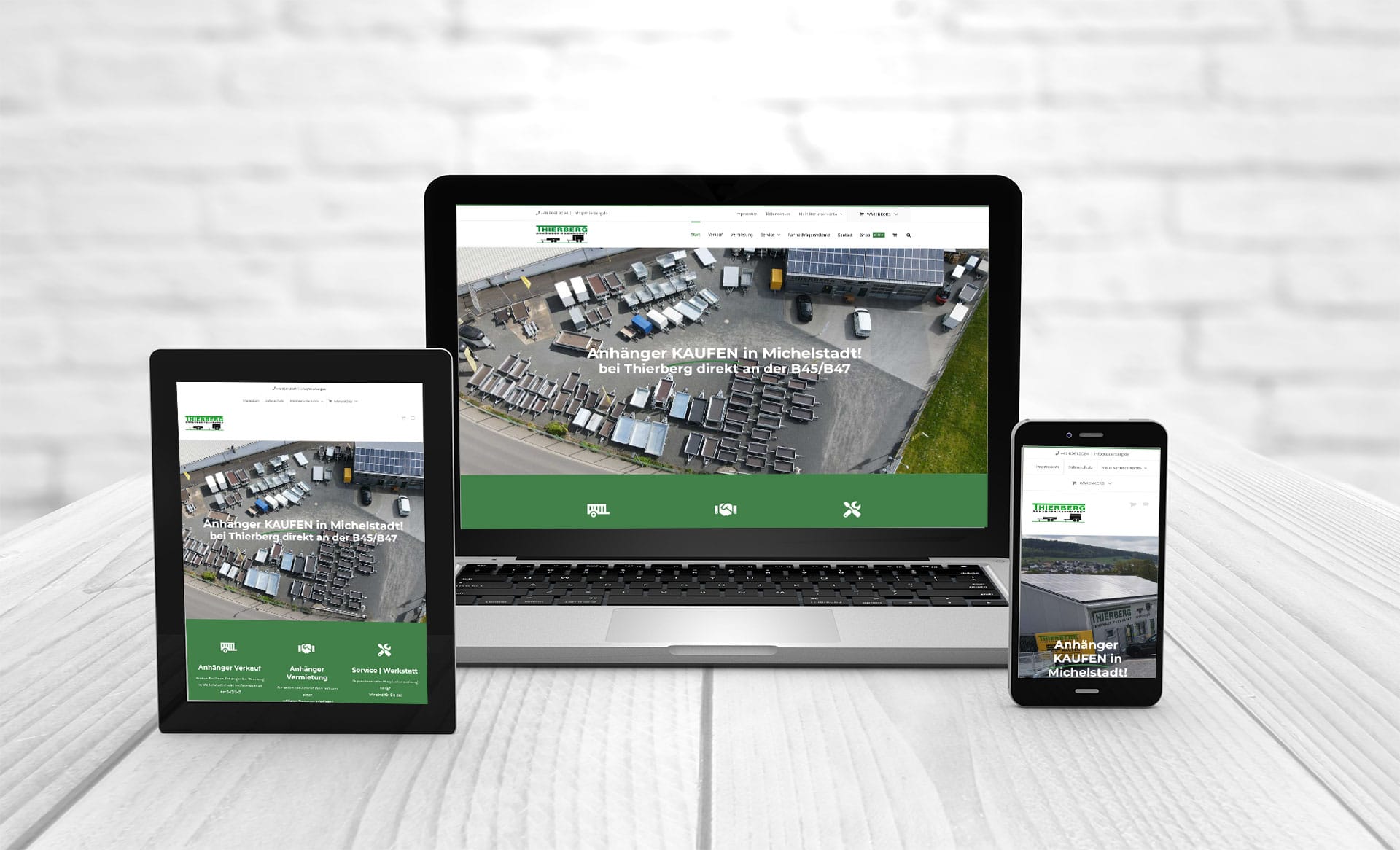Professionelles Webdesign Anhängerfachmarkt Thierberg Michelstadt