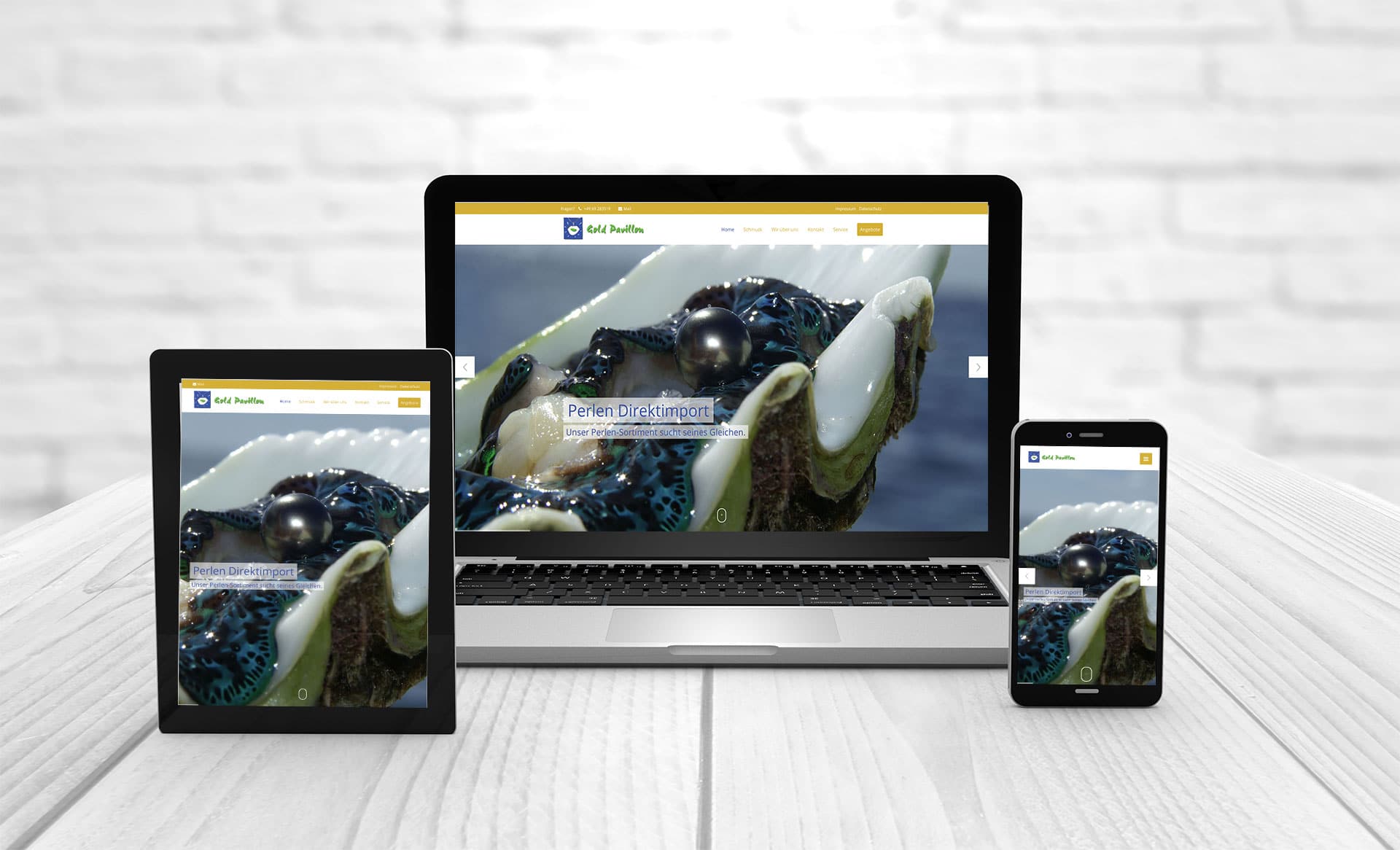 Professionelles Webdesign, Gold Pavillon Frankfurt