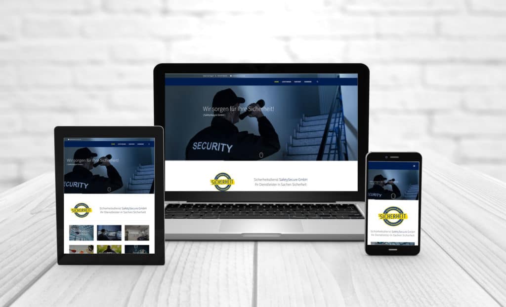 Professionelles Webdesign Sicherheitsdienst Safety-Secure GmbH
