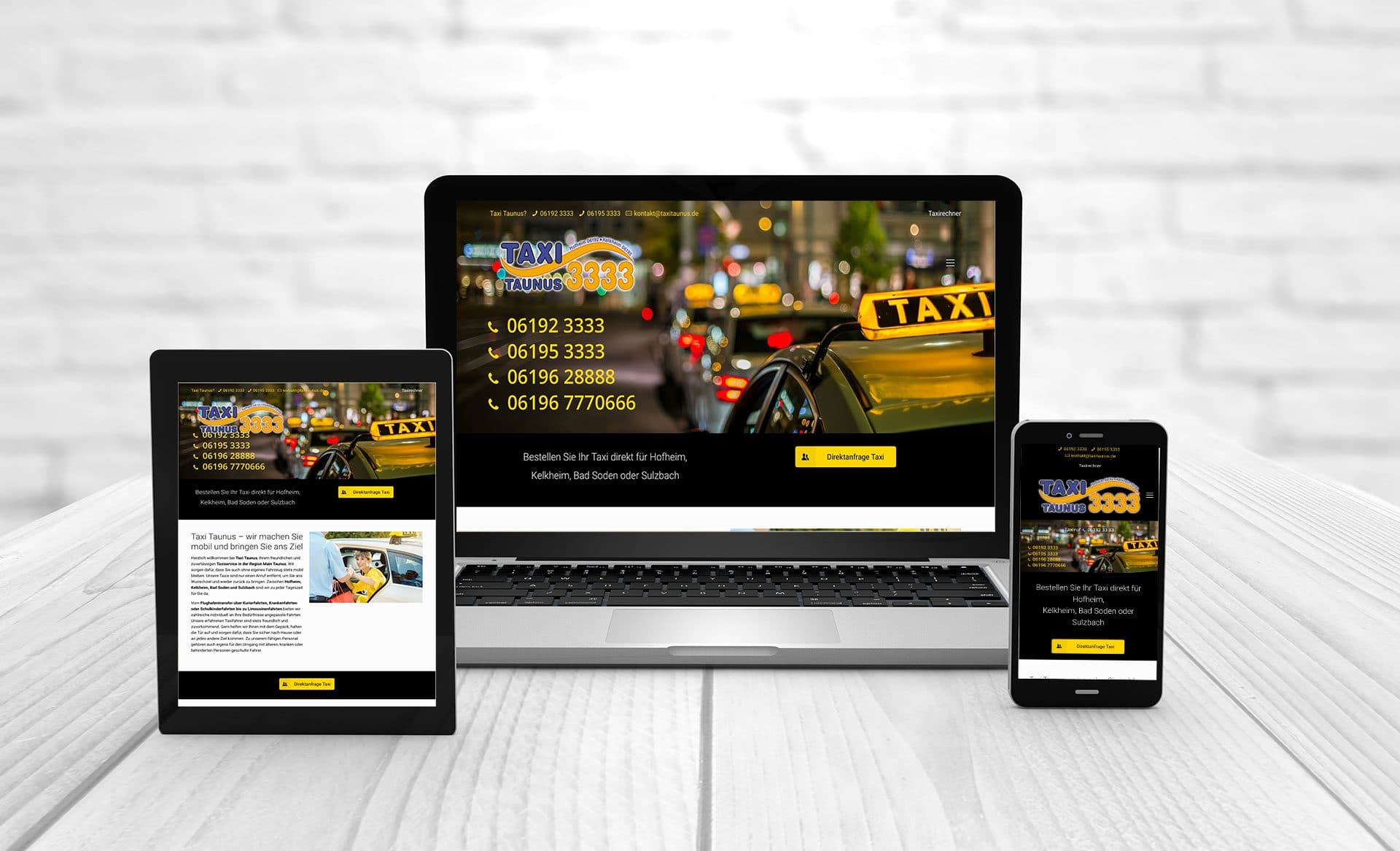 Professionelles Webdesign, Referenzen taxitaunus
