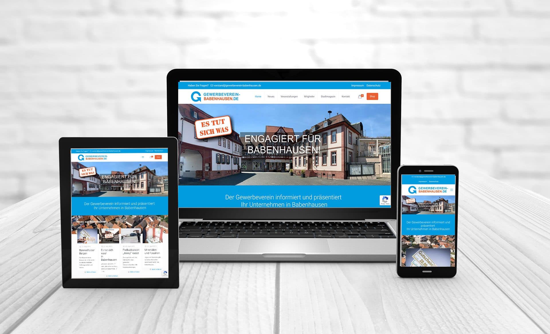 Professionelles Webdesign, Referenzen Gewerbeverein Babenhausen